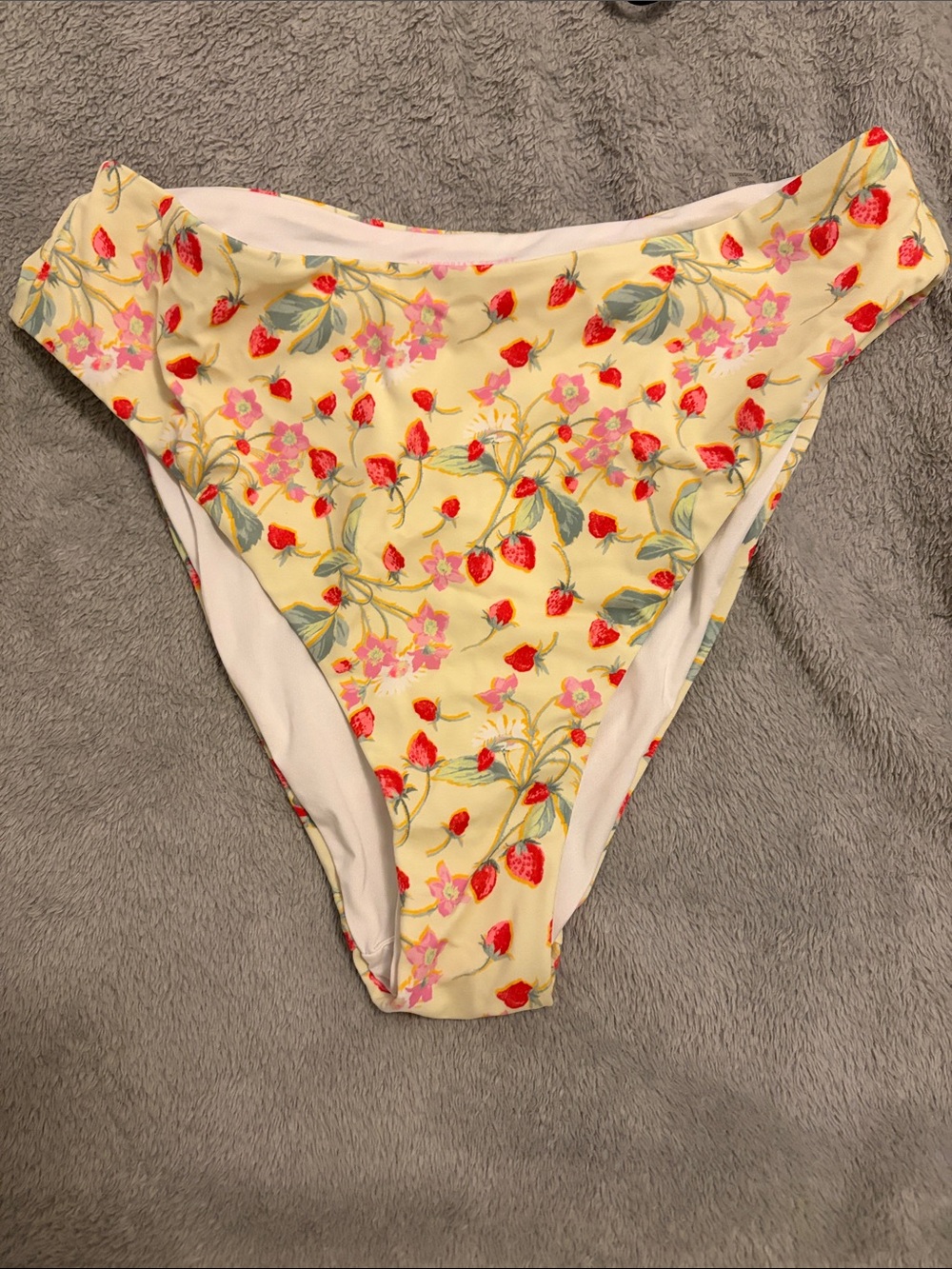 Victoria’s Secret Yellow Strawberry Print Bikini  Bottom